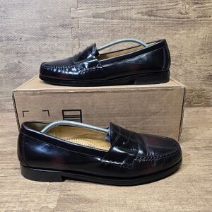Cole Haan Black Leather Slip-On Loafers